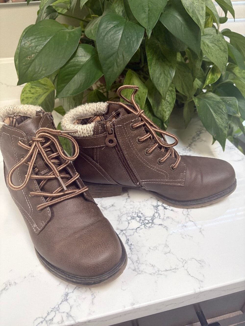 Sporto Brown Lace-up Ankle Boots Size 7